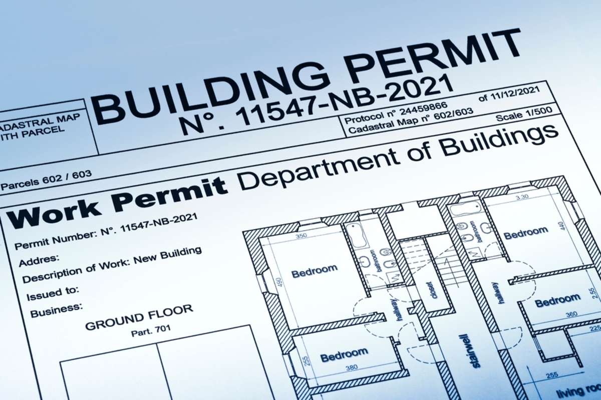A building permit example, something required for the commercial real estate Chicago offers