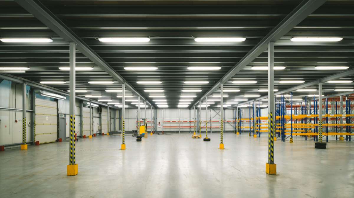 An empty warehouse is one of the types of commercial real estate for sale in Chicago