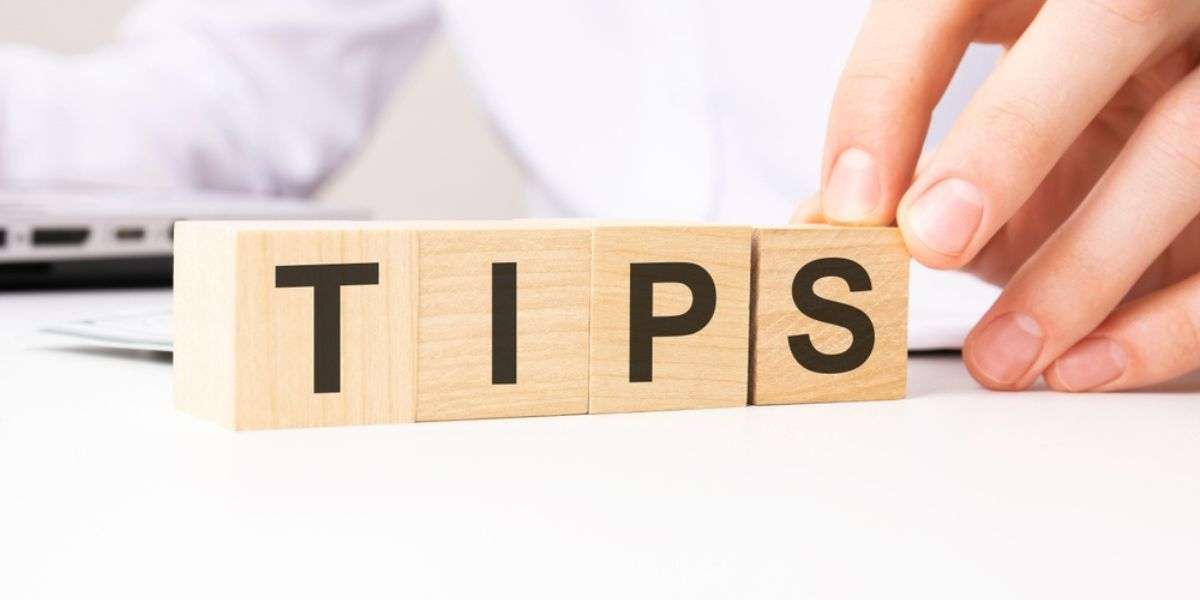 wooden blocks with TIPS text on table background